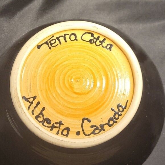SOUVENEIR TERRA COTTA BOWL ALBERTA CANADA - Picture 3 of 4
